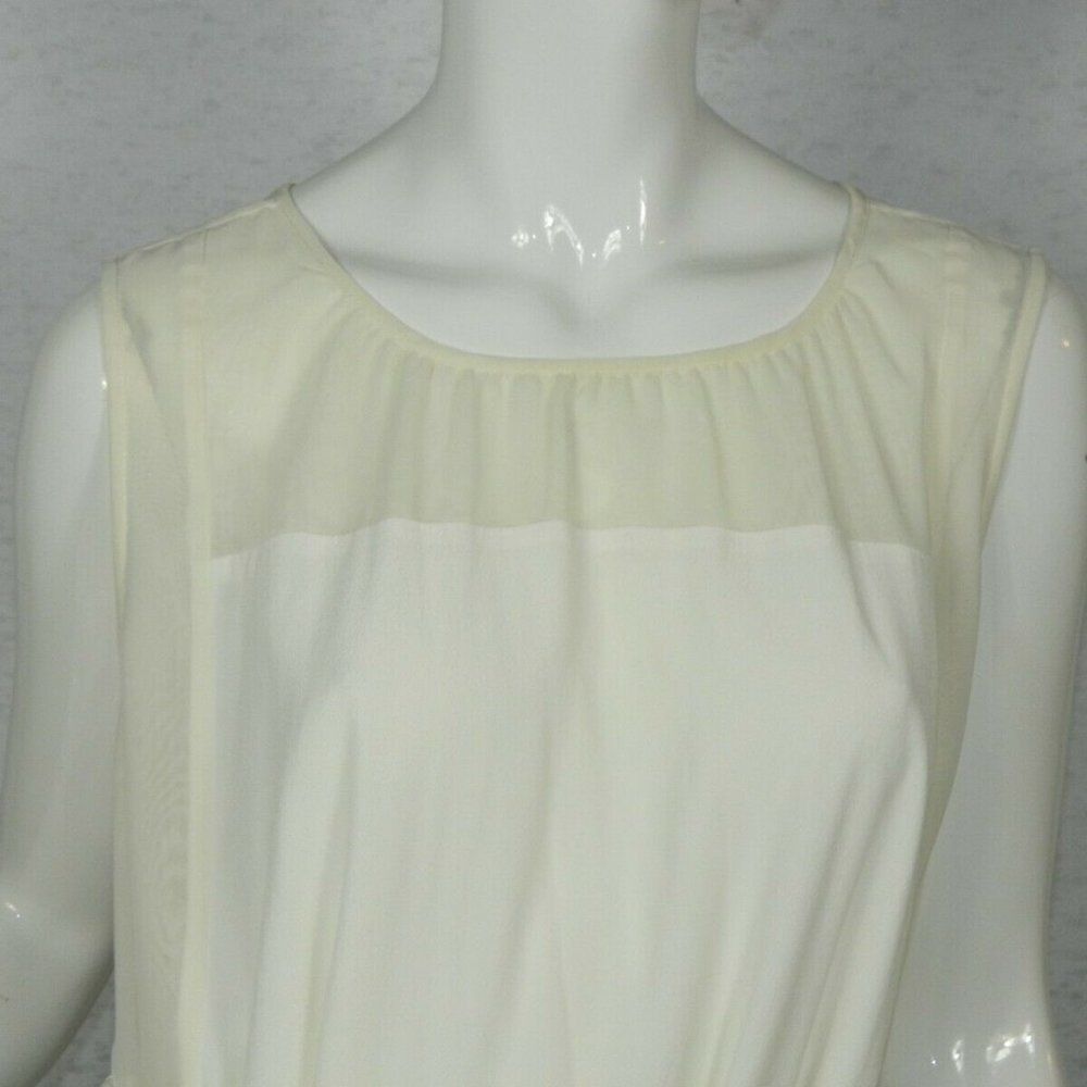 Madewell Maxi Dress White Sheer Panels Medium - Picture 3 of 8